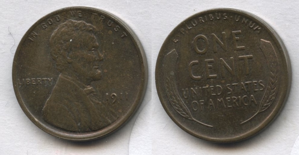 1911 Lincoln Cent MS-60 Staple Scratch