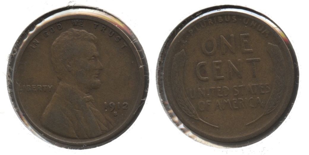 1912-S Lincoln Cent Fine-12 #k