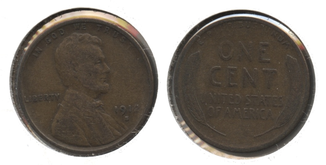 1912-S Lincoln Cent Fine-12 #p