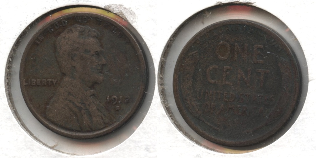 1912-S Lincoln Cent Good-4 Dark