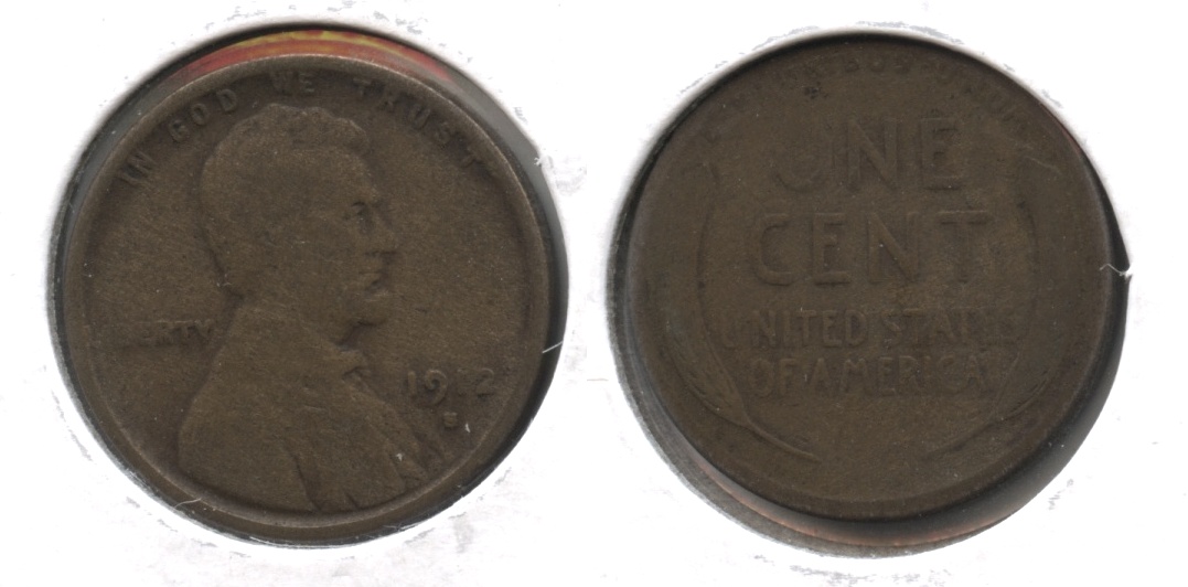 1912-S Lincoln Cent Good-4 #d