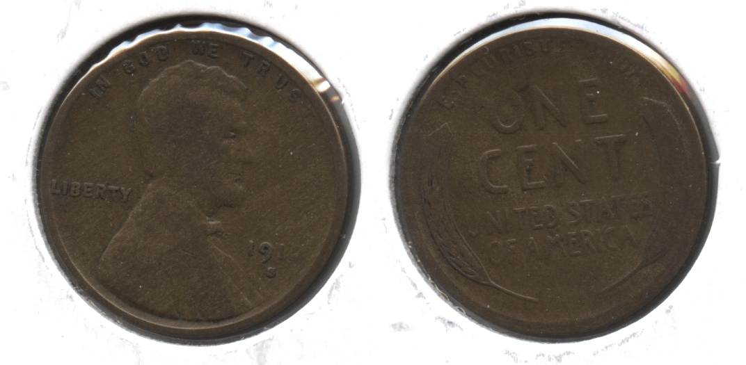 1912-S Lincoln Cent Good-4 #f