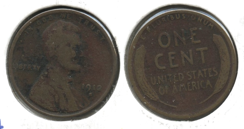 1912-S Lincoln Cent Good-4 #y Bit Dark