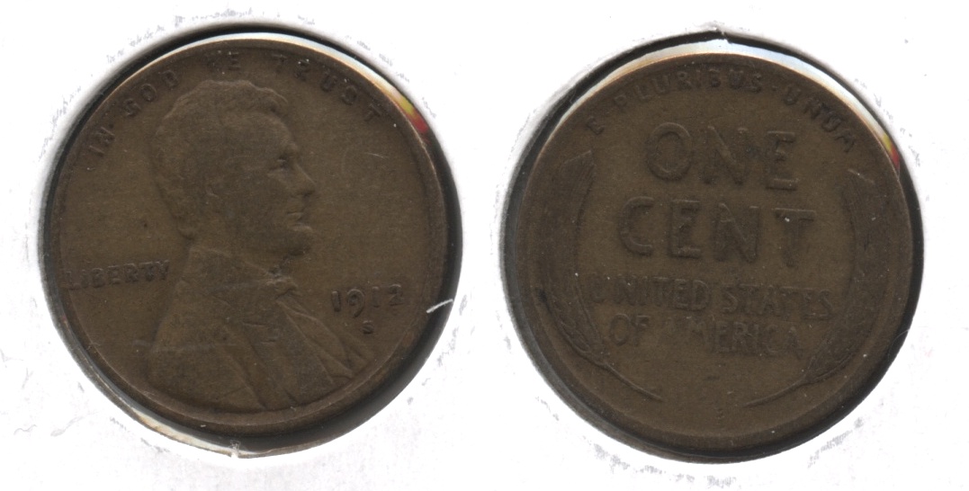 1912-S Lincoln Cent VG-8 #b