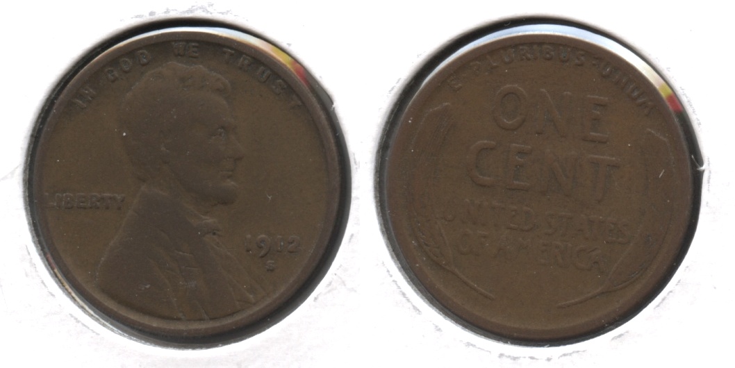 1912-S Lincoln Cent VG-8 #d