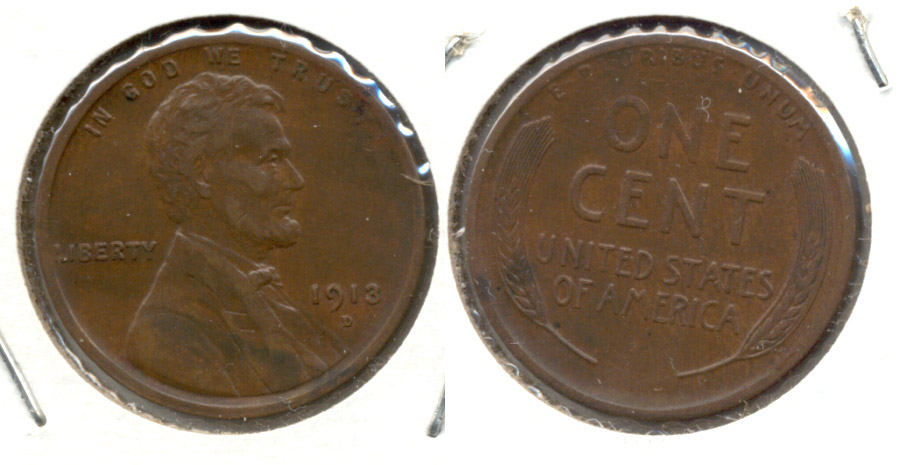 1913-D Lincoln Cent EF-45