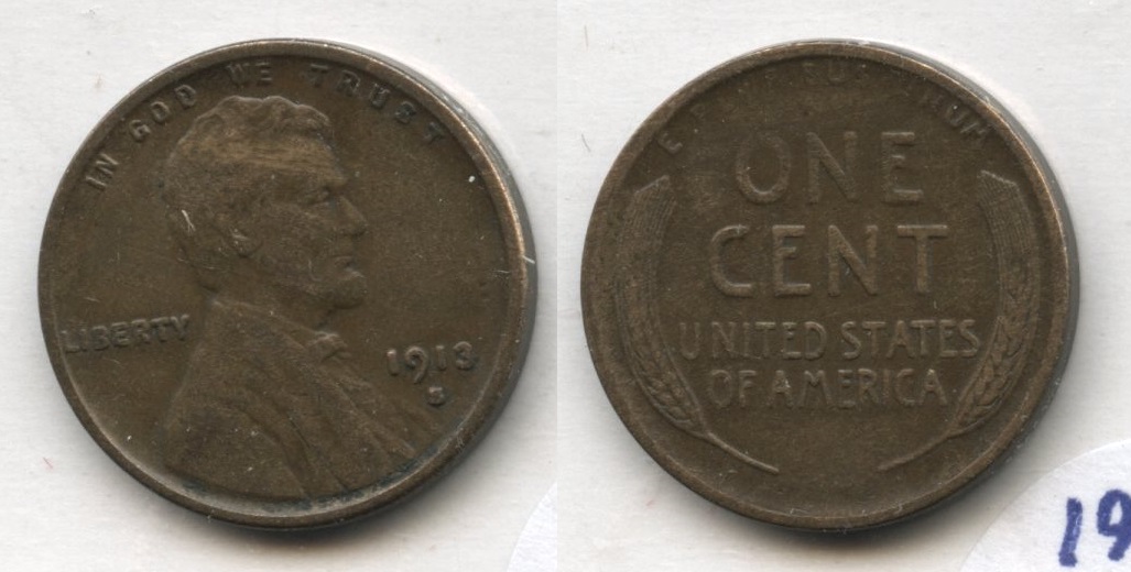 1913-S Lincoln Cent EF-40 #c
