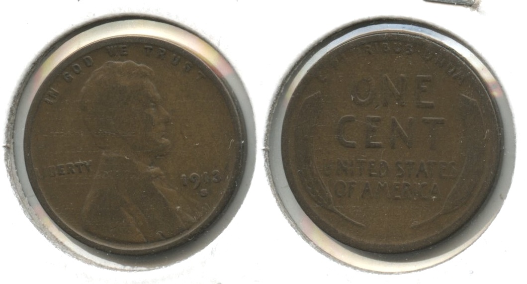 1913-S Lincoln Cent Good-4 #aj