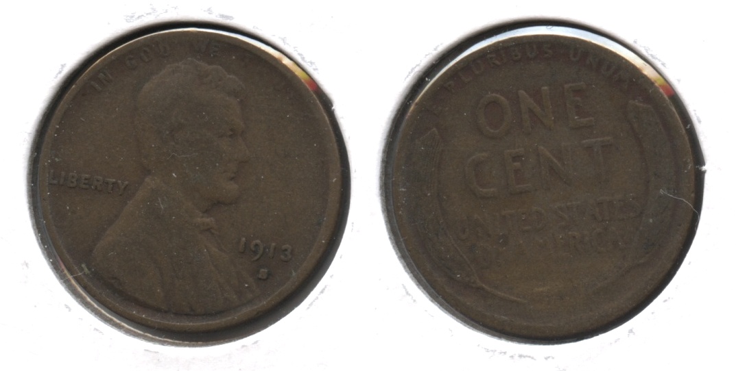 1913-S Lincoln Cent Good-4 #c