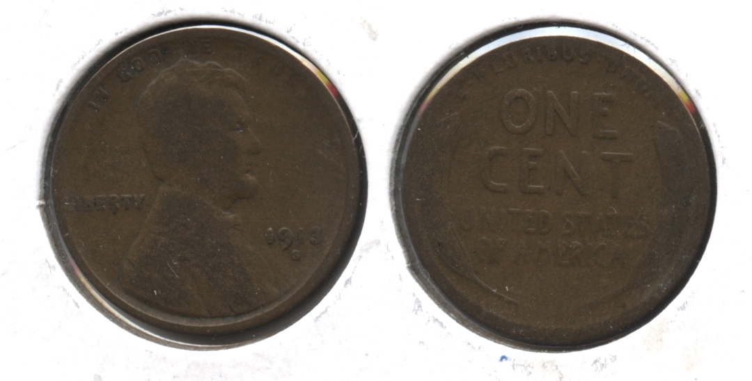 1913-S Lincoln Cent Good-4 #q