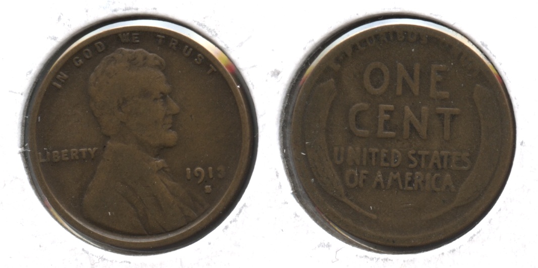 1913-S Lincoln Cent Good-4 #r