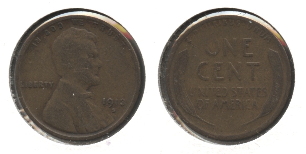 1913-S Lincoln Cent Good-4 #v