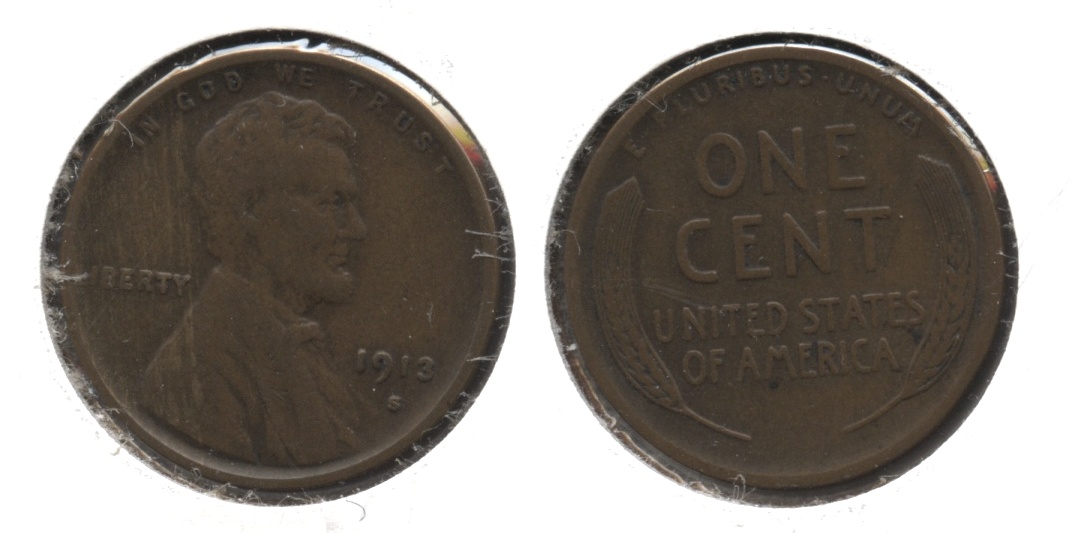 1913-S Lincoln Cent VF-20 #b