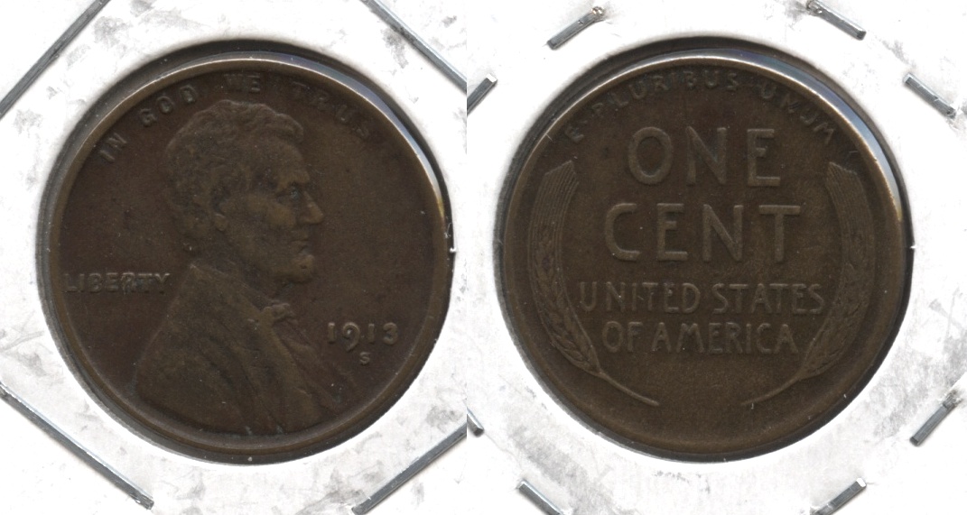 1913-S Lincoln Cent VF-20 #g