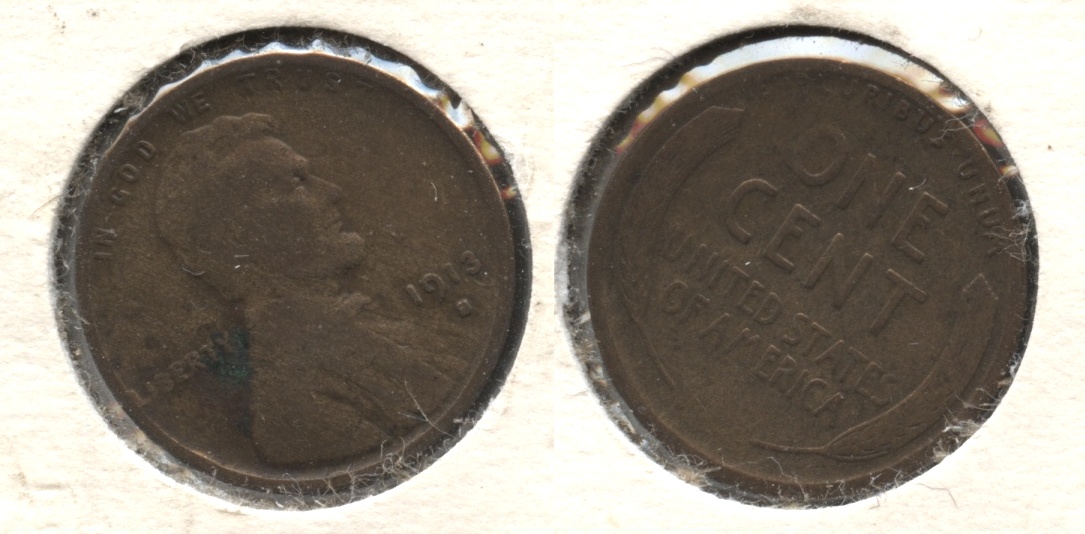 1913-S Lincoln Cent VG-8 #b Cleaned