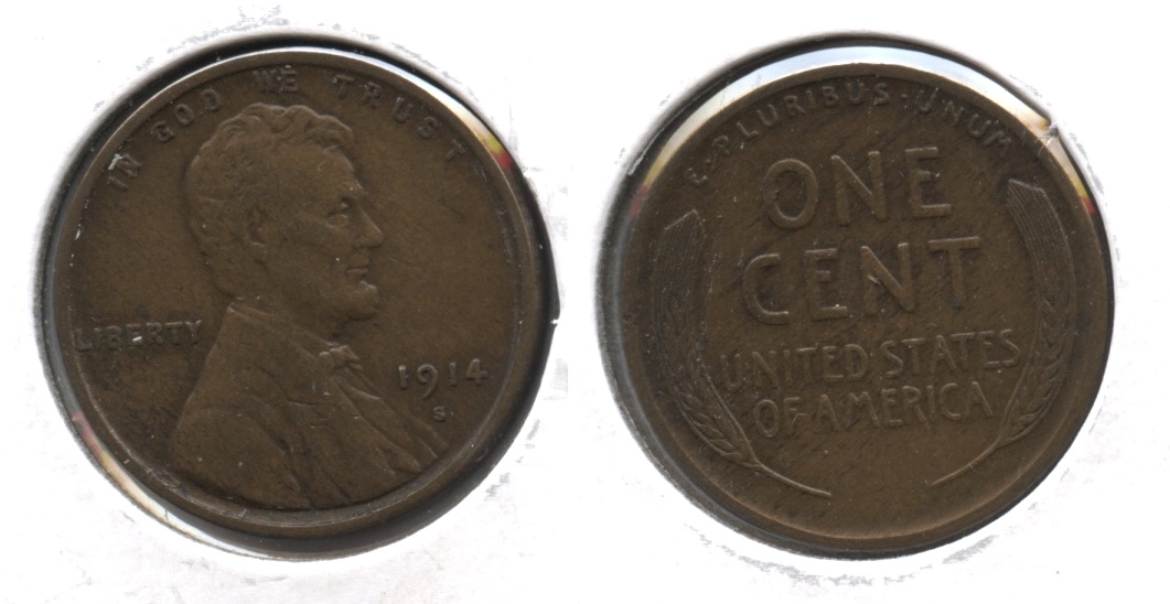 1914-S Lincoln Cent EF-40 #d