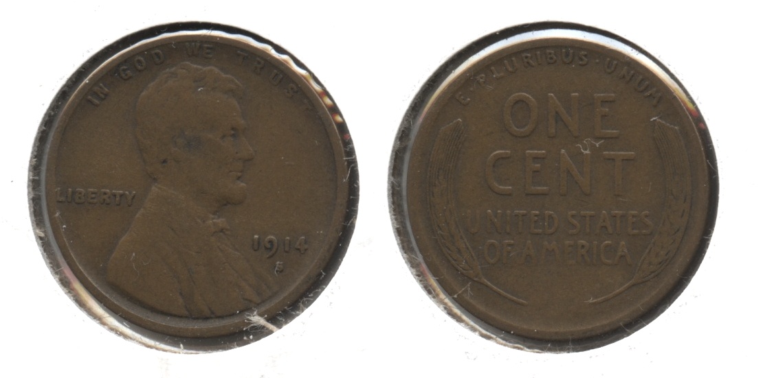 1914-S Lincoln Cent Fine-12 #l