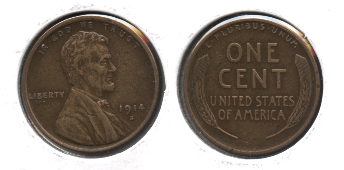 1914-S Lincoln Cent VF-20 #h