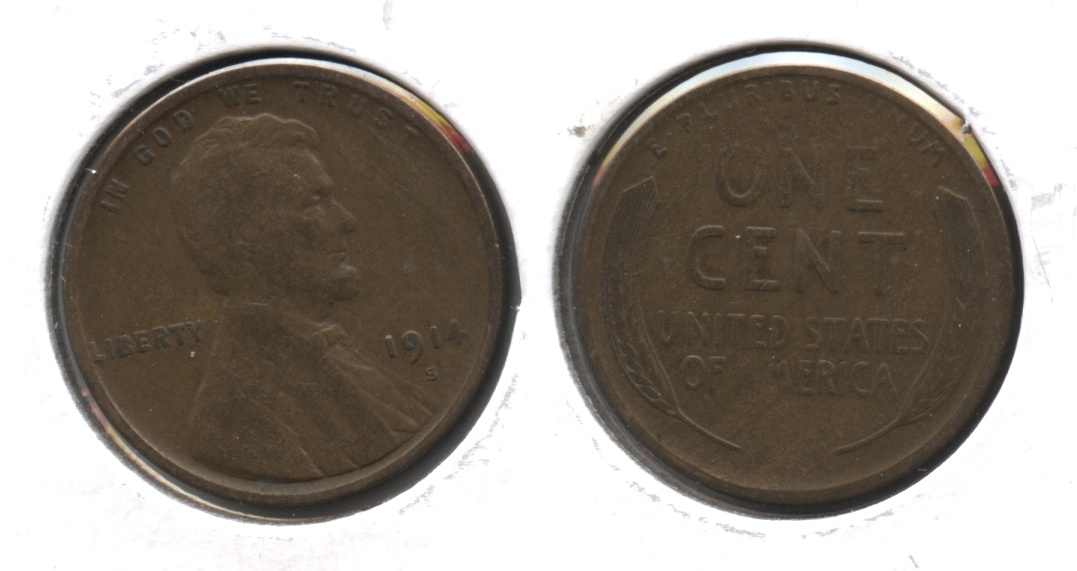 1914-S Lincoln Cent VF-20 #j