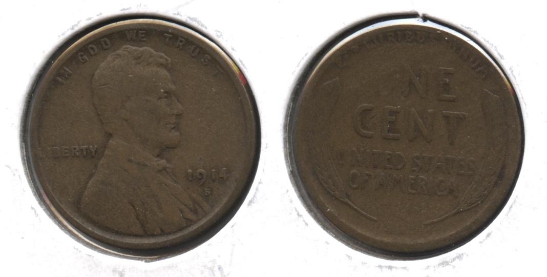 1914-S Lincoln Cent VG-8 #d