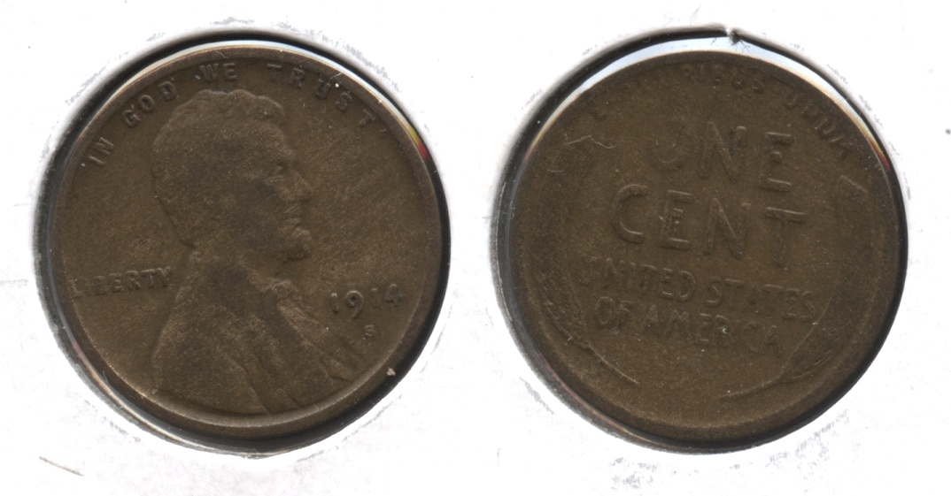1914-S Lincoln Cent VG-8 #j
