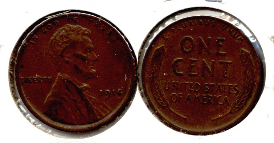 1914 Lincoln Cent EF-40 f