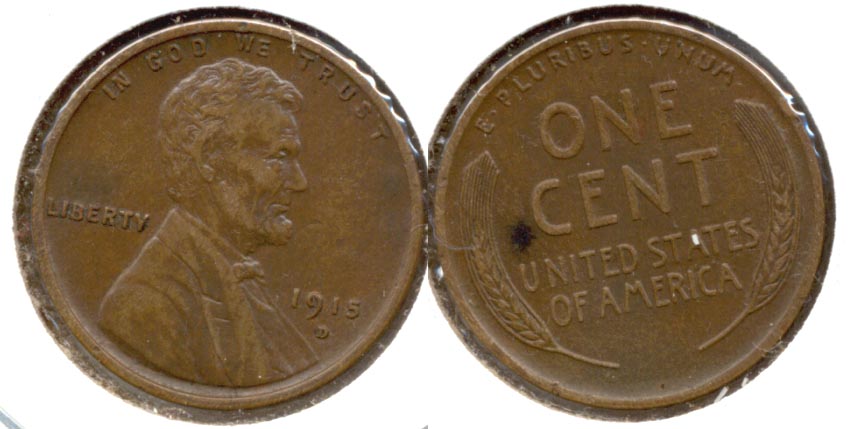 1915-D Lincoln Cent AU-50 a