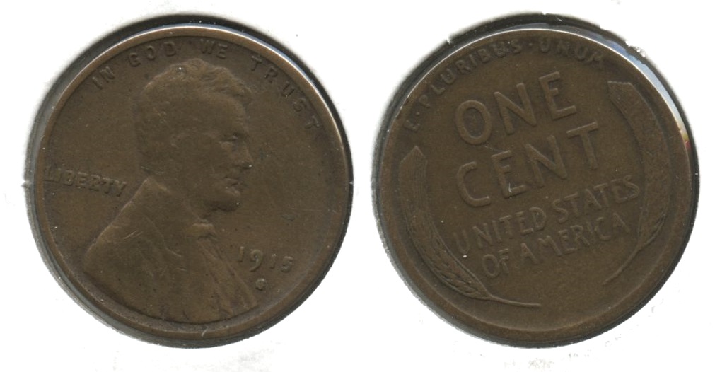 1915-S Lincoln Cent Fine-12 #am Cleaned