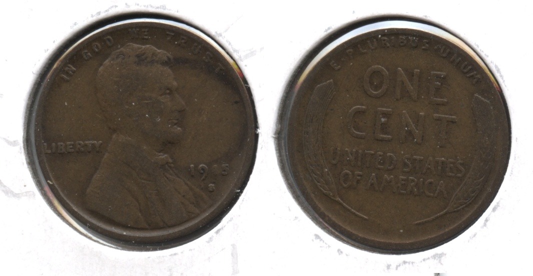1915-S Lincoln Cent Fine-12 #o