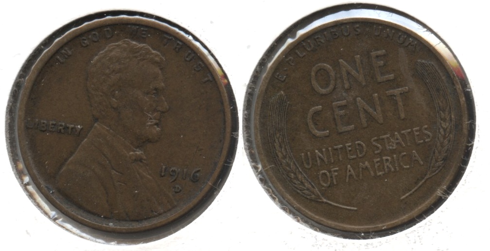 1916-D Lincoln Cent AU-50 #d