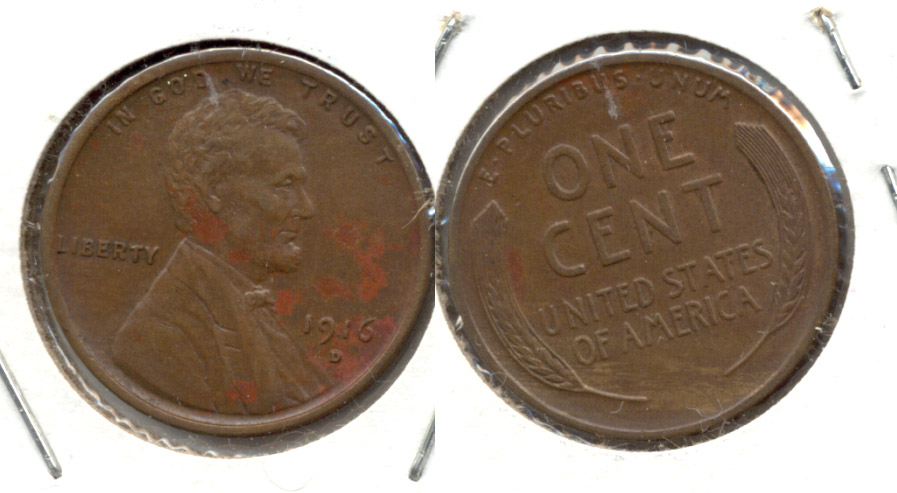 1916-D Lincoln Cent EF-45 b Red Color