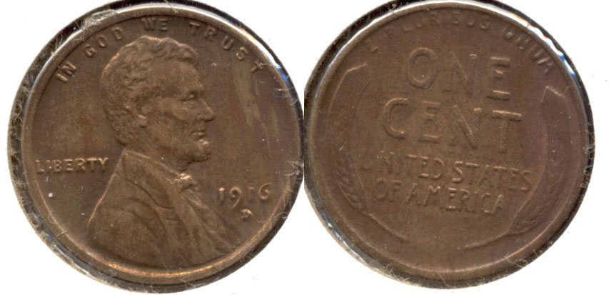 1916-D Lincoln Cent MS-63 Red Brown
