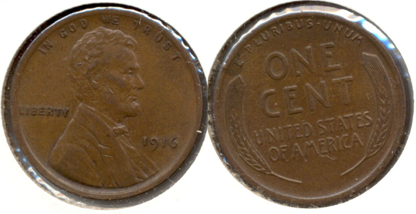 1916 Lincoln Cent AU-55 a