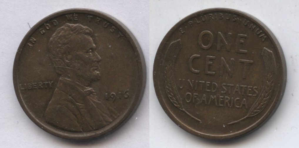 1916 Lincoln Cent AU-55 #e