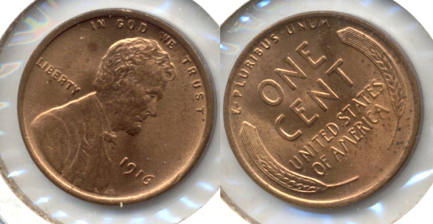 1916 Lincoln Cent MS-63 Red