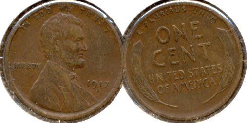 1917-D Lincoln Cent EF-40 a