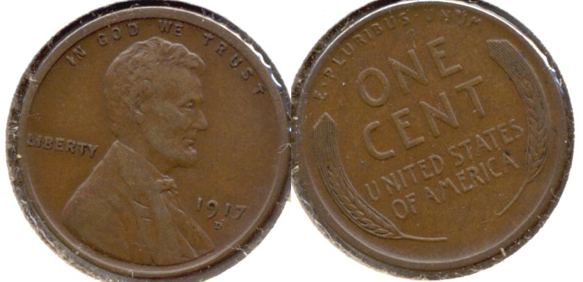 1917-D Lincoln Cent EF-40 d
