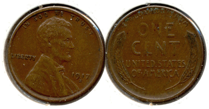 1917-S Lincoln Cent EF-40 b