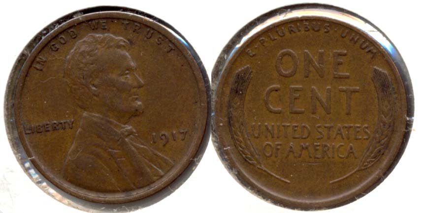 1917 Lincoln Cent AU-50 e