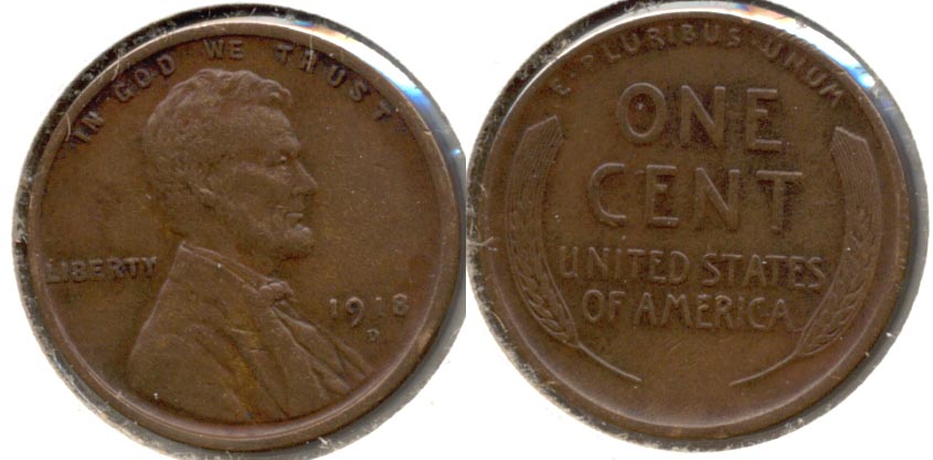 1918-D Lincoln Cent EF-40 b