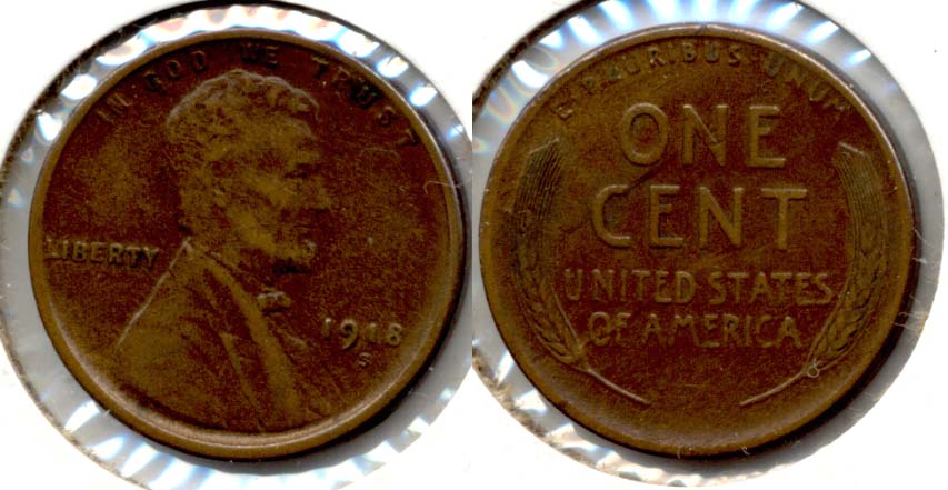 1918-S Lincoln Cent EF-40 j
