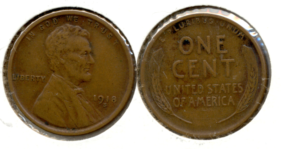 1918-S Lincoln Cent EF-40 m
