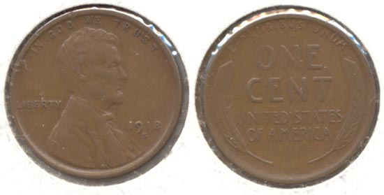 1918-S Lincoln Cent EF-45