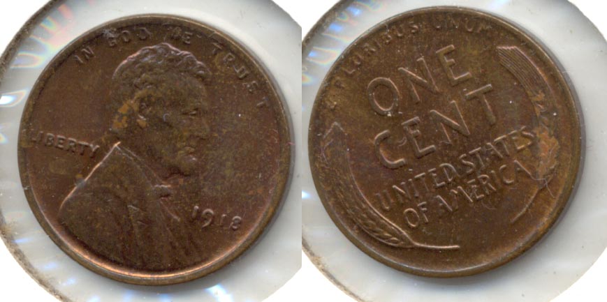 1918 Lincoln Cent MS-60 Brown a