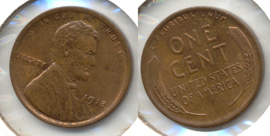 1918 Lincoln Cent MS-60 Brown b