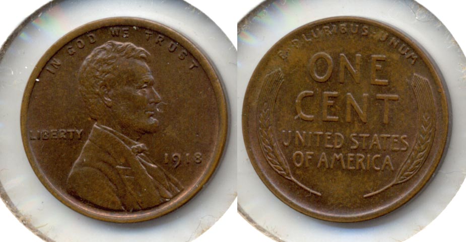 1918 Lincoln Cent MS-63 Brown a