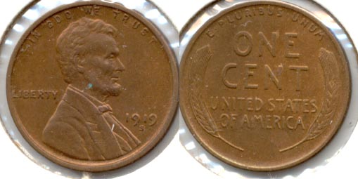1919-S Lincoln Cent AU-50 d