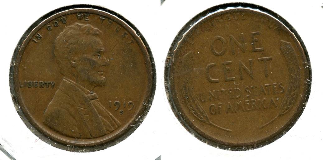 1919-S Lincoln Cent EF-40 #f