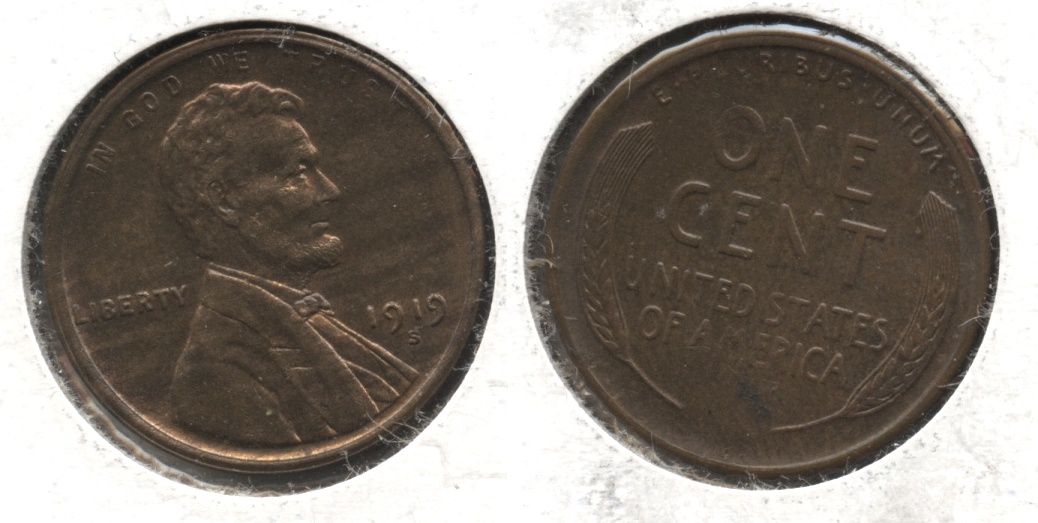 1919-S Lincoln Cent MS-60 Brown