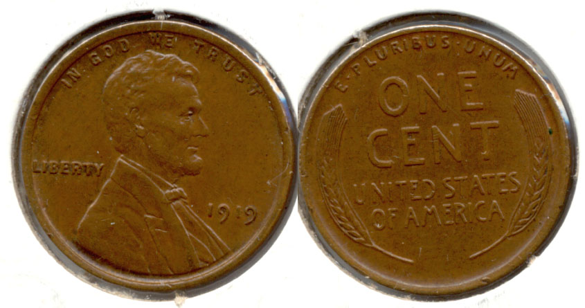 1919 Lincoln Cent AU-55 c